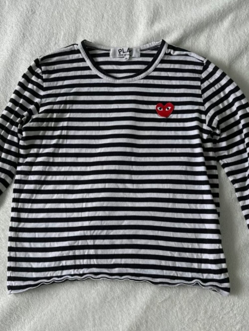 Comme des Garçons Play Striped Long Sleeve Tee